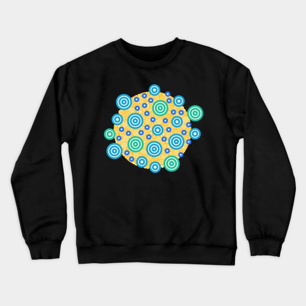 Aztec Warrior Pattern Burst v5 Circle Design Crewneck Sweatshirt by pbdotman